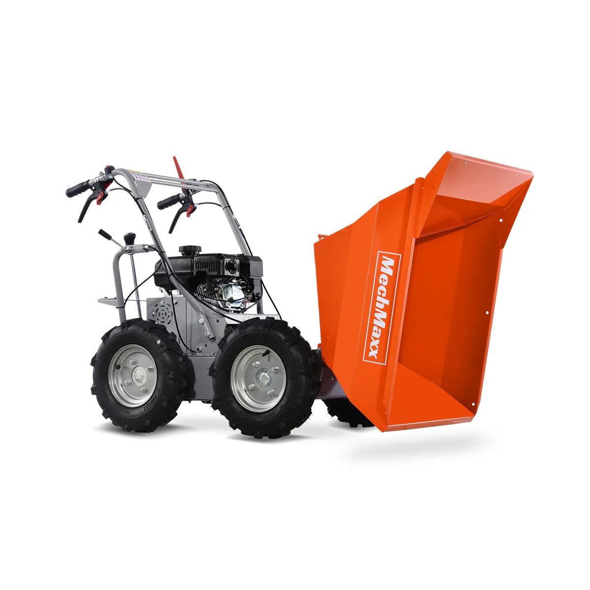 MechMaxx T30 Mini Dumper 660 lbs Capacity 7HP Gas Powered Wheelbarrow Cart 3F+1R Gearbox New