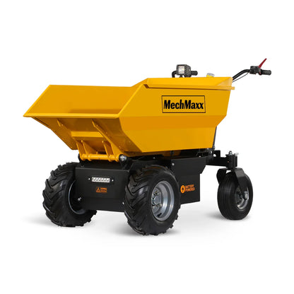 MechMaxx EH50 Mini Dumper 1100 lbs Loading 1000W DC Motor 48V Battery Powered Hydraulic Tipping Dump Cart New