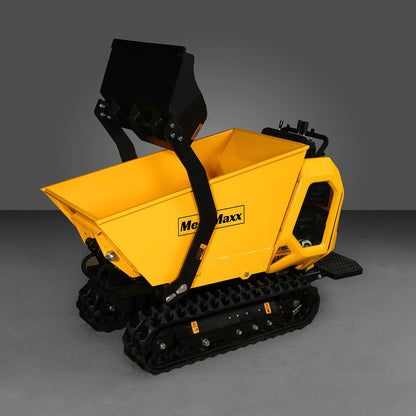 MechMaxx T80FL Mini Dumper 1800 lbs 420cc Electric Start Gas Engine Stand-On Hydraulic Track Self-Loading New