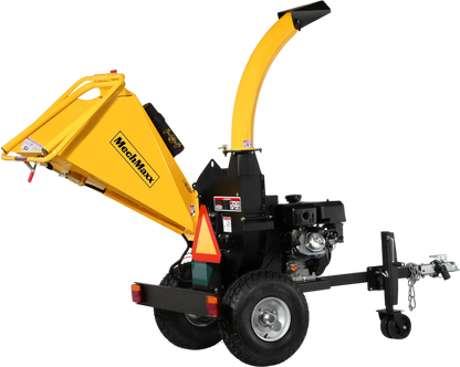 MechMaxx P4205 Wood Chipper 5" Electric Start DUCAR 420cc 15 HP Gasoline Engine Powered Disc with Taillight New