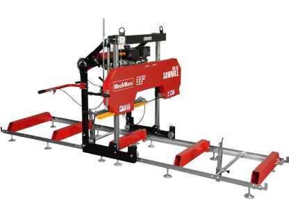 MechMaxx SM32 Sawmill Portable 32" KOHLER CH440 429cc Electric Start Gasoline Engine 26.5" Board Width 13' Track Length New