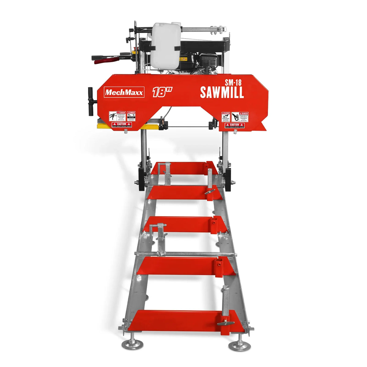 MechMaxx SM18 Sawmill Portable 18" 212cc 7HP Gasoline Engine 15" Board Width 10' Track Length New