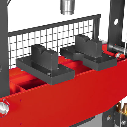 MechMaxx HSP50 Hydraulic Shop Press 50 Ton H-Frame Air/Hydraulic with Hand Winch Press Pin Kit Safety Guard Foot Pedal Control New