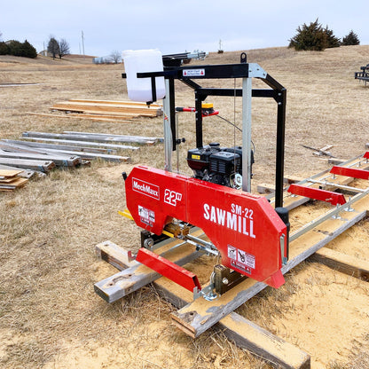 MechMaxx SM22 Sawmill Portable 22" Kohler 9.5 HP 277cc Gasoline Engine 18" Board Width 13' Track Length New