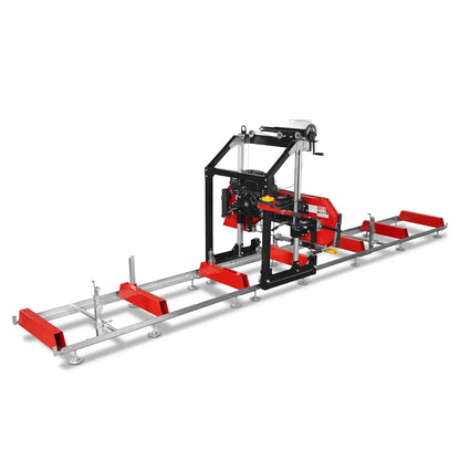 MechMaxx SM26 Sawmill Portable 26" 15 HP Electric Start Gasoline Engine 20" Board Width 20' Track Length New