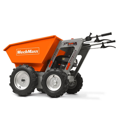 MechMaxx T25 Mini Dumper 660 lbs Capacity 6.5HP Gas Powered Wheelbarrow Cart 4F+1R Gearbox New