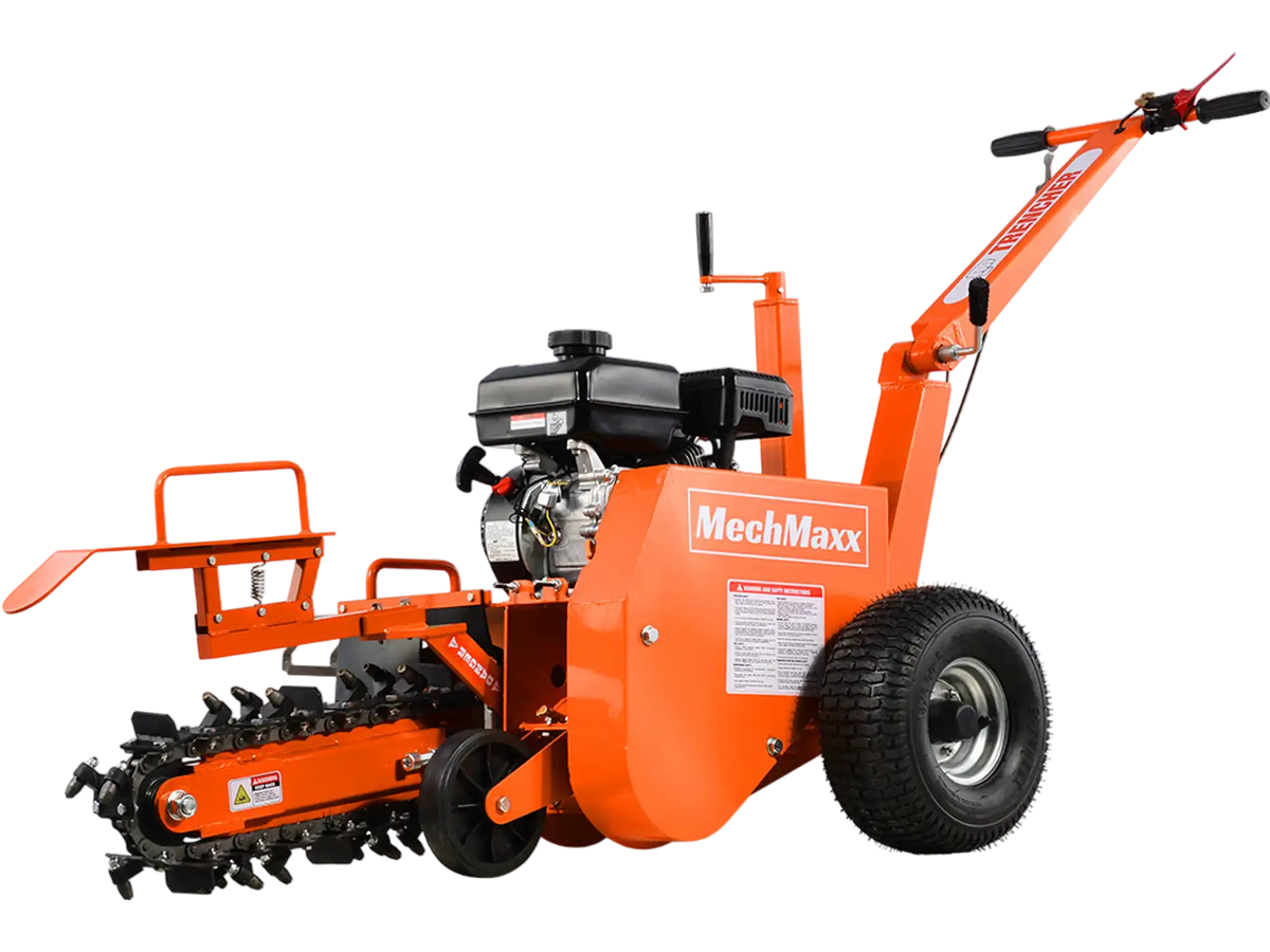 MechMaxx TCR650 Mini Trencher 7HP Gas Powered Cable Ditching New