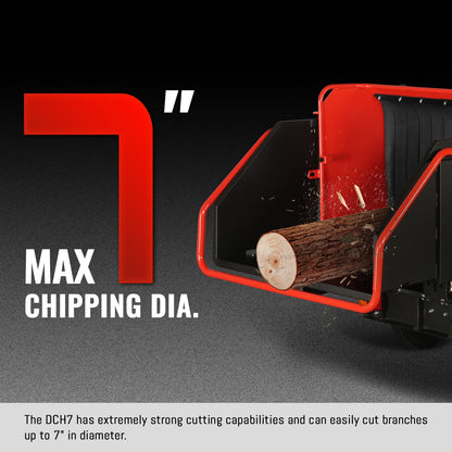 MechMaxx DCH7 Wood Chipper Honda GX690 22HP 688cc Twin Cylinder Gasoline Engine Powered 7" Hydraulic Feeding New
