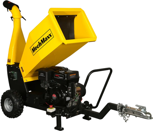 MechMaxx PGS1500 Wood Chipper 5" Electric Start DUCAR 420cc 15 HP Gasoline Engine Powered Drum with Towbar New