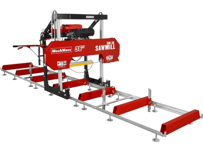 MechMaxx SM36 Sawmill Portable 36" Board Width 25 HP 750cc ZONSEN V-Twin Engine 20' Track Length New